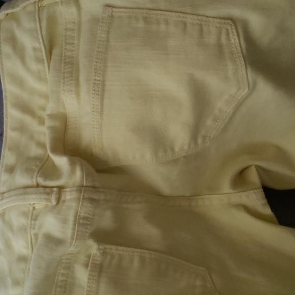 The Limited demin 678 jeans women's size  4 yellow 6" zip ankle - Picture 11 of 16